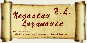 Negoslav Lozanović vizit kartica